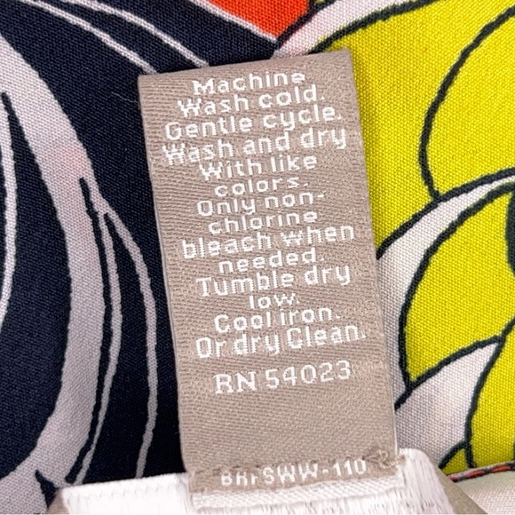 Small Banana Republic Colorful Floral Tank Blouse White Yellow Orange Vneck - Picture 13 of 14